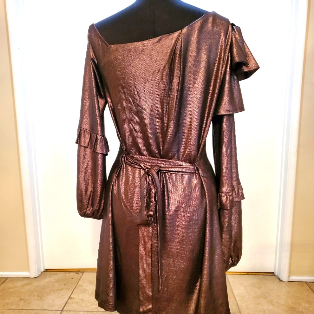 Greylin Bronze Metallic Dress